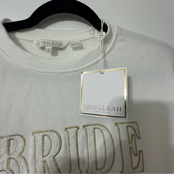 Shiraleah NWT Bride Long Sleeve Ivory Sweatshirt Size M - Picture 4 of 7